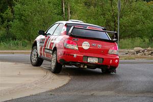 Scott Crouch / Elizabeth Crouch Subaru WRX on SS20, Sanford Center.