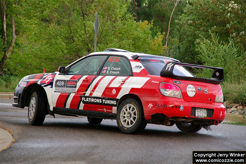 Scott Crouch / Elizabeth Crouch Subaru WRX on SS20, Sanford Center.