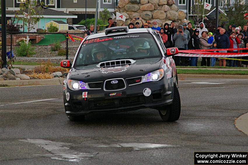 Scott Crouch / Elizabeth Crouch Subaru WRX on SS20, Sanford Center.