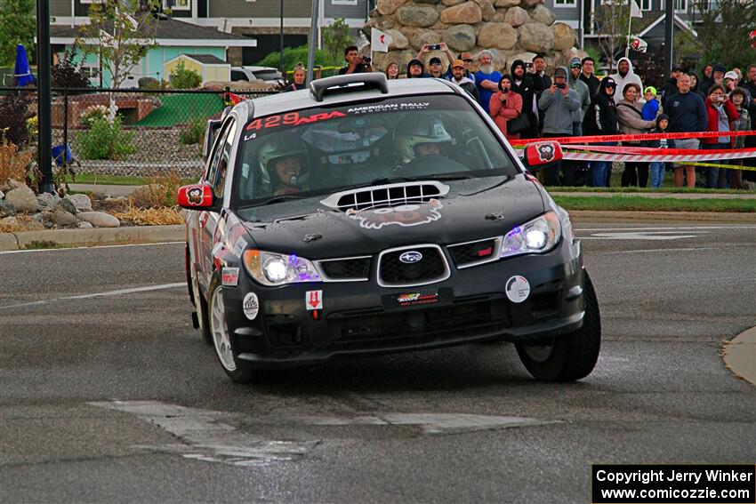 Scott Crouch / Elizabeth Crouch Subaru WRX on SS20, Sanford Center.