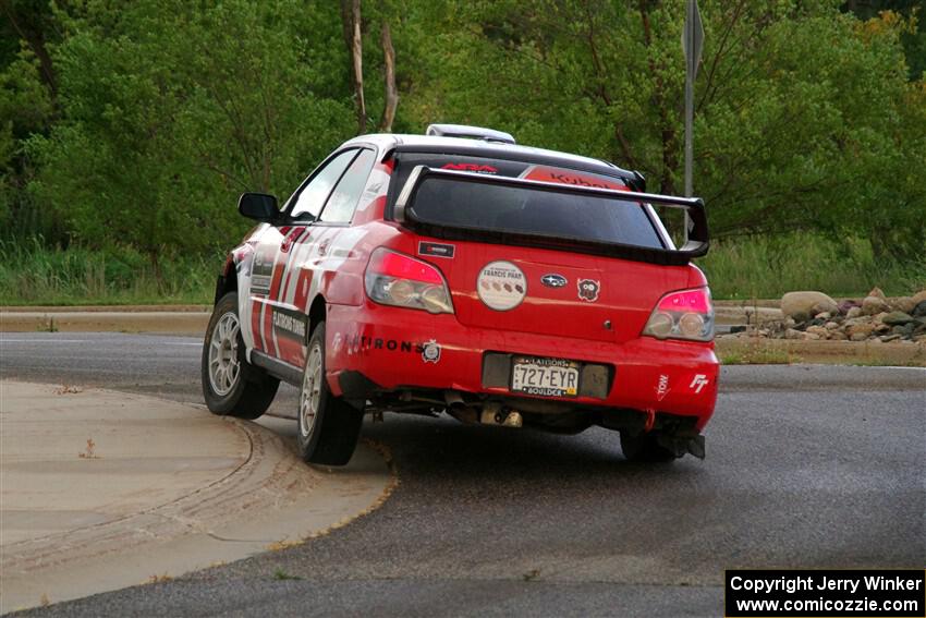 Scott Crouch / Elizabeth Crouch Subaru WRX on SS20, Sanford Center.
