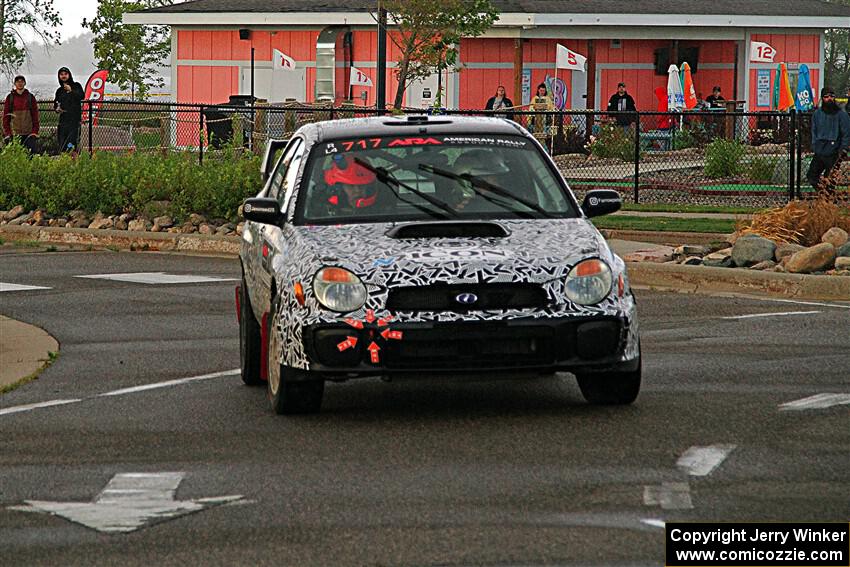 Peter Farrow / Jackson Sedivy Subaru WRX on SS20, Sanford Center.