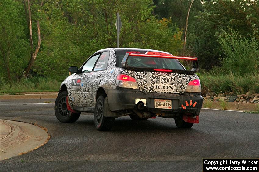 Peter Farrow / Jackson Sedivy Subaru WRX on SS20, Sanford Center.