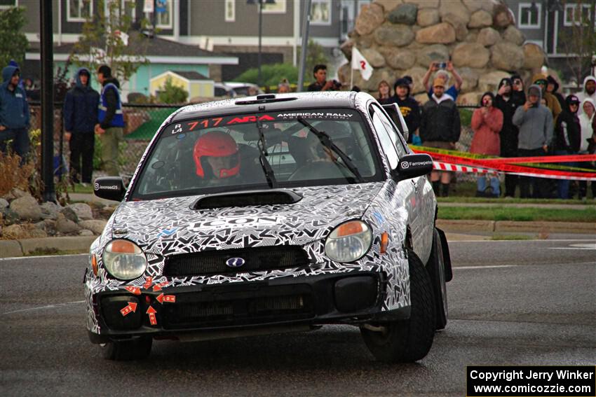 Peter Farrow / Jackson Sedivy Subaru WRX on SS20, Sanford Center.