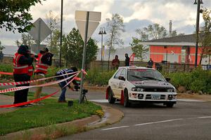 Aidan Hicks / John Hicks Subaru Impreza Wagon on SS20, Sanford Center.