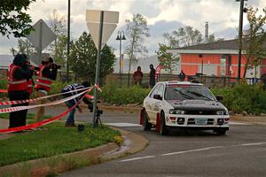 Aidan Hicks / John Hicks Subaru Impreza Wagon on SS20, Sanford Center.