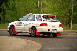 Aidan Hicks / John Hicks Subaru Impreza Wagon on SS20, Sanford Center.