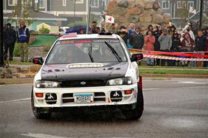 Aidan Hicks / John Hicks Subaru Impreza Wagon on SS20, Sanford Center.