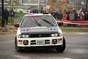 Aidan Hicks / John Hicks Subaru Impreza Wagon on SS20, Sanford Center.