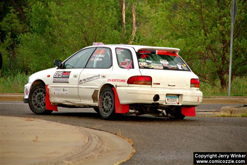 Aidan Hicks / John Hicks Subaru Impreza Wagon on SS20, Sanford Center.