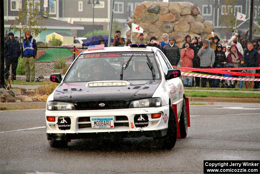 Aidan Hicks / John Hicks Subaru Impreza Wagon on SS20, Sanford Center.