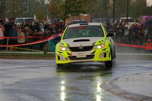 Vincent Trudel / Glen Ray Subaru WRX STi on SS20, Sanford Center.