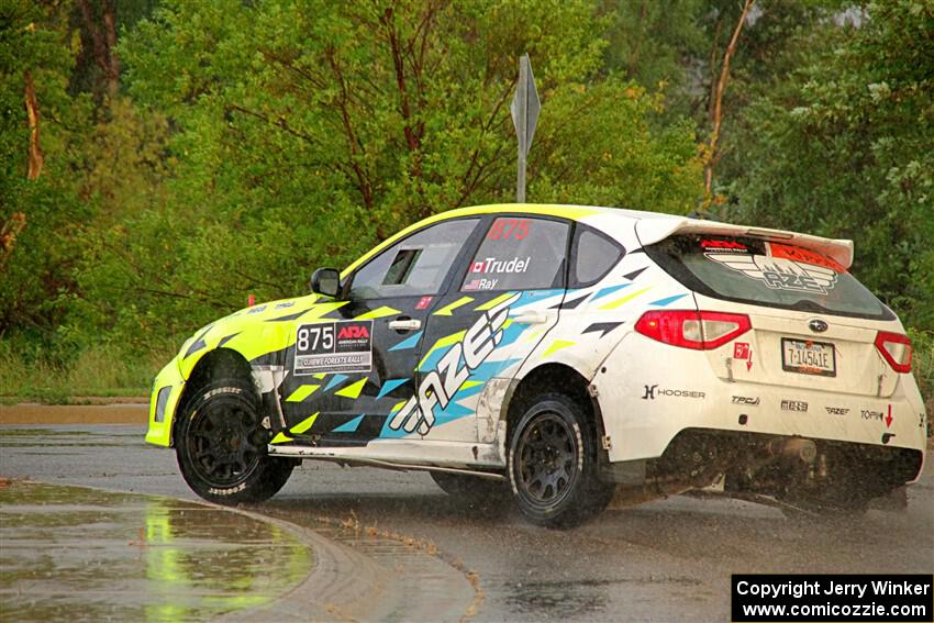 Vincent Trudel / Glen Ray Subaru WRX STi on SS20, Sanford Center.