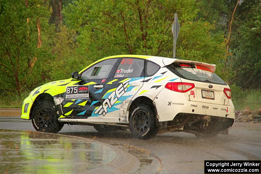 Vincent Trudel / Glen Ray Subaru WRX STi on SS20, Sanford Center.