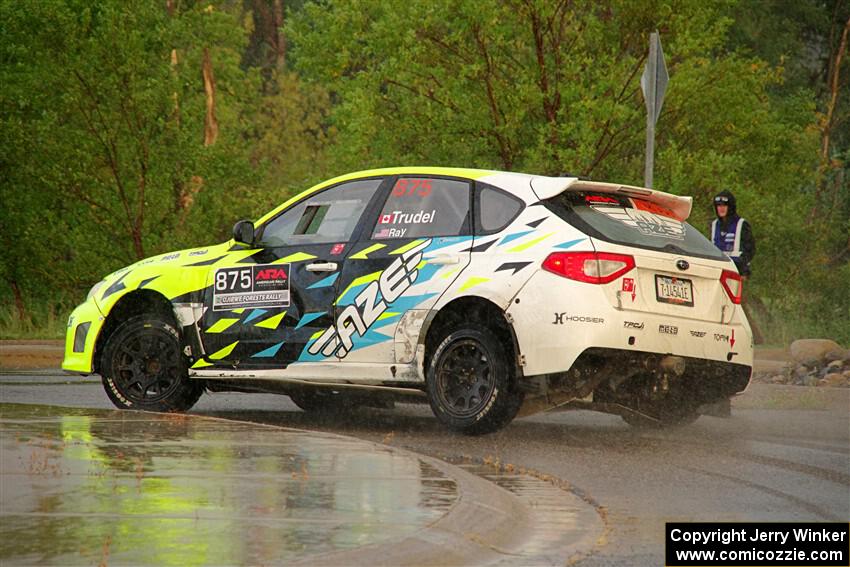 Vincent Trudel / Glen Ray Subaru WRX STi on SS20, Sanford Center.