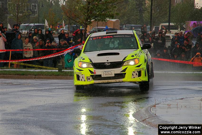 Vincent Trudel / Glen Ray Subaru WRX STi on SS20, Sanford Center.
