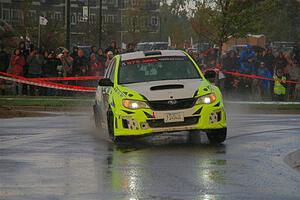 Vincent Trudel / Glen Ray Subaru WRX STi on SS20, Sanford Center.