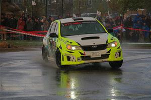 Vincent Trudel / Glen Ray Subaru WRX STi on SS20, Sanford Center.