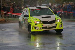 Vincent Trudel / Glen Ray Subaru WRX STi on SS20, Sanford Center.
