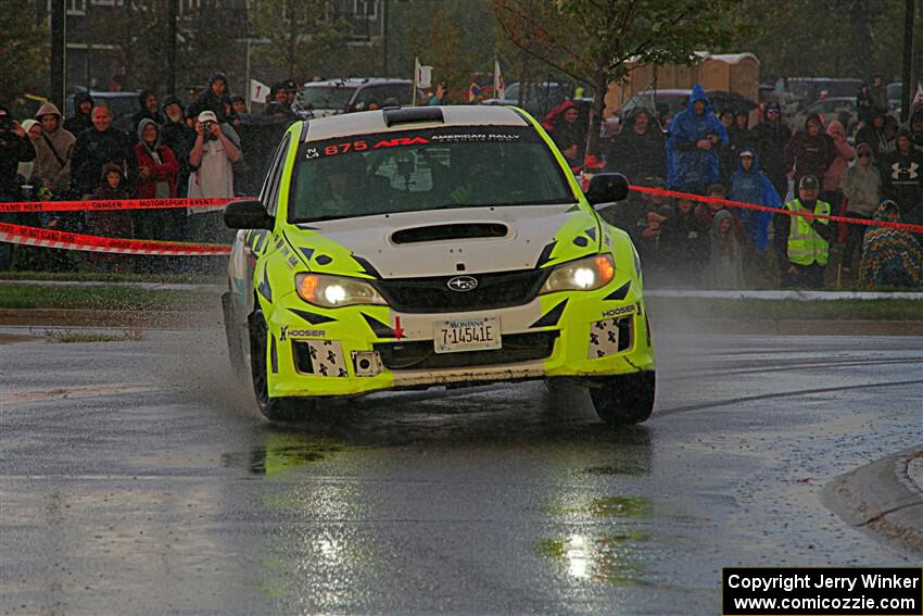 Vincent Trudel / Glen Ray Subaru WRX STi on SS20, Sanford Center.