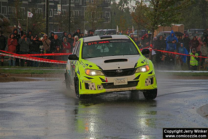 Vincent Trudel / Glen Ray Subaru WRX STi on SS20, Sanford Center.