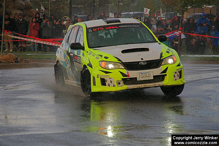 Vincent Trudel / Glen Ray Subaru WRX STi on SS20, Sanford Center.