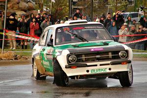 Seamus Burke / Gary McElhinney Ford Escort Mk II on SS20, Sanford Center.