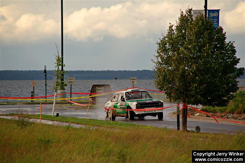 Seamus Burke / Gary McElhinney Ford Escort Mk II on SS20, Sanford Center.