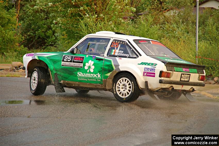 Seamus Burke / Gary McElhinney Ford Escort Mk II on SS20, Sanford Center.