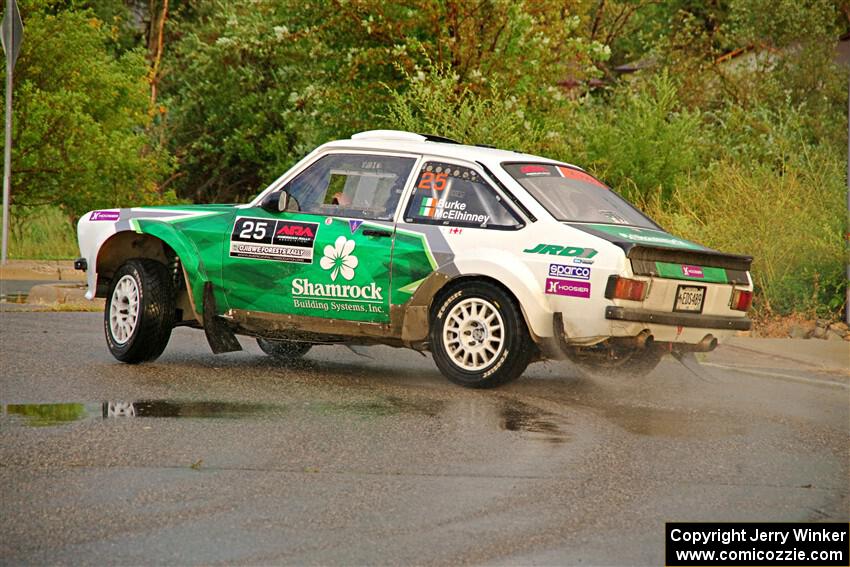 Seamus Burke / Gary McElhinney Ford Escort Mk II on SS20, Sanford Center.