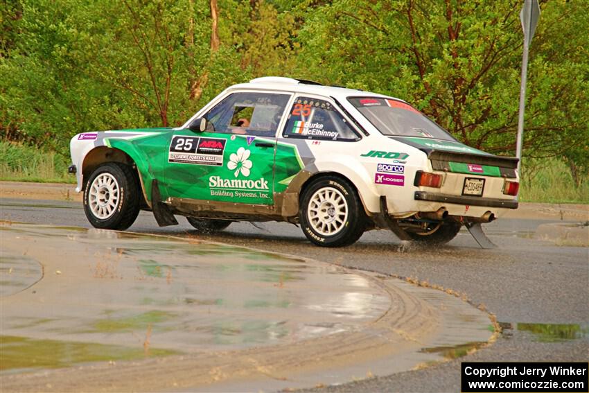 Seamus Burke / Gary McElhinney Ford Escort Mk II on SS20, Sanford Center.