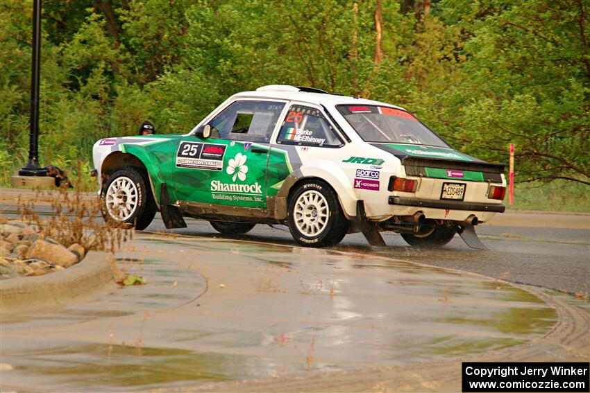 Seamus Burke / Gary McElhinney Ford Escort Mk II on SS20, Sanford Center.