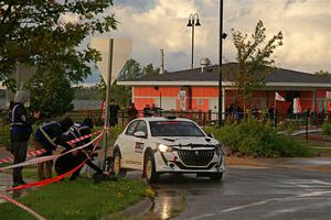 Sean Donnelly / Zach Pfeil Peugeot 208 Rally4 on SS20, Sanford Center.