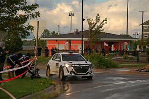 Sean Donnelly / Zach Pfeil Peugeot 208 Rally4 on SS20, Sanford Center.