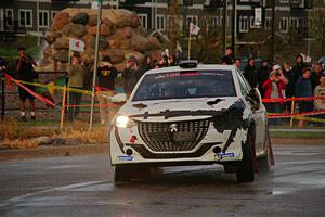 Sean Donnelly / Zach Pfeil Peugeot 208 Rally4 on SS20, Sanford Center.