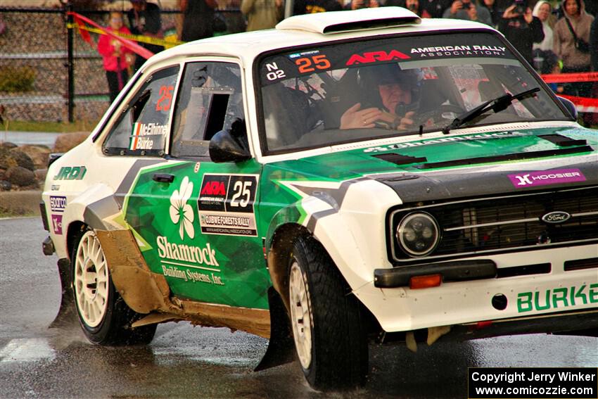 Seamus Burke / Gary McElhinney Ford Escort Mk II on SS20, Sanford Center.