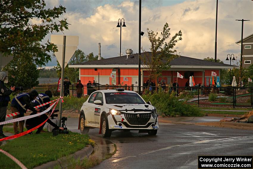 Sean Donnelly / Zach Pfeil Peugeot 208 Rally4 on SS20, Sanford Center.