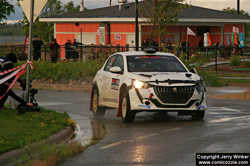 Sean Donnelly / Zach Pfeil Peugeot 208 Rally4 on SS20, Sanford Center.
