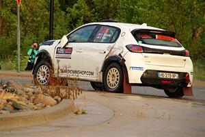 Sean Donnelly / Zach Pfeil Peugeot 208 Rally4 on SS20, Sanford Center.