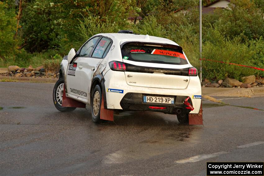 Sean Donnelly / Zach Pfeil Peugeot 208 Rally4 on SS20, Sanford Center.