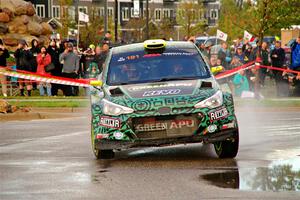 Alastair Scully / Stefan Trajkov Hyundai i20 R5 on SS20, Sanford Center.