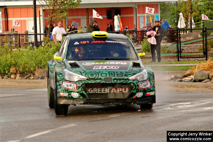 Alastair Scully / Stefan Trajkov Hyundai i20 R5 on SS20, Sanford Center.