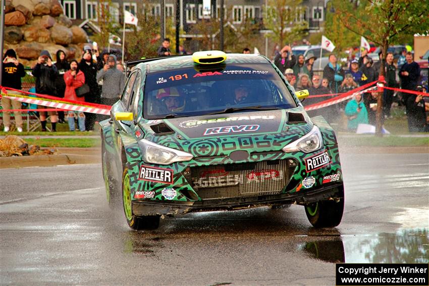 Alastair Scully / Stefan Trajkov Hyundai i20 R5 on SS20, Sanford Center.