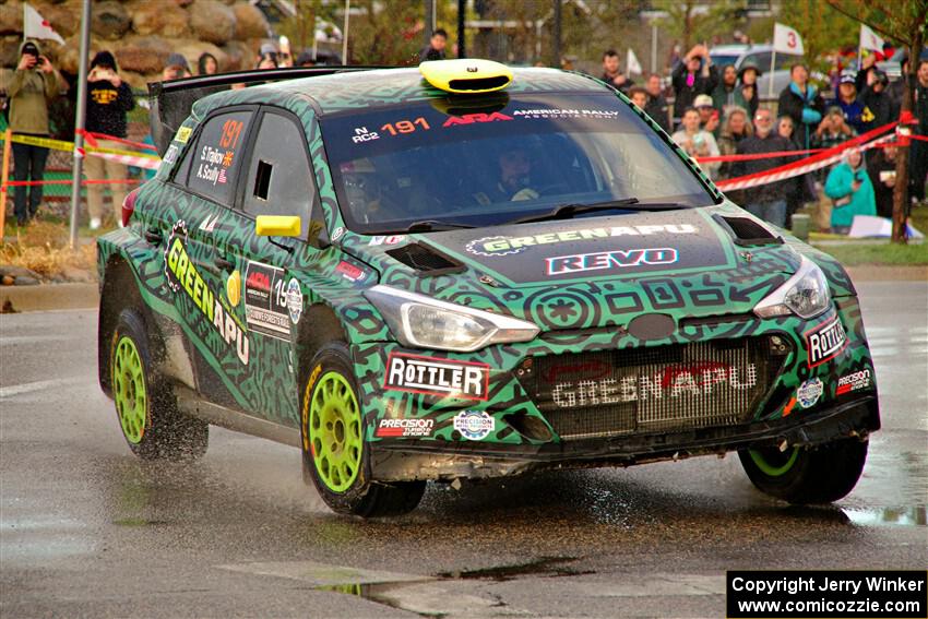 Alastair Scully / Stefan Trajkov Hyundai i20 R5 on SS20, Sanford Center.