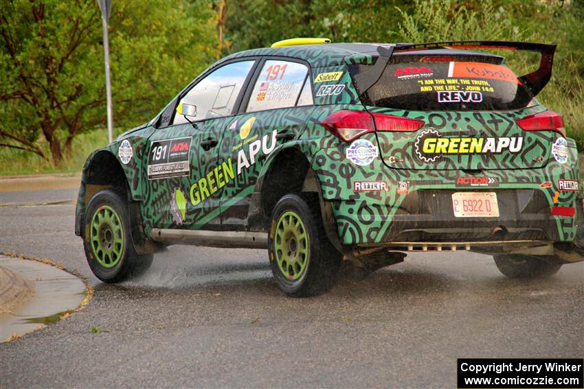 Alastair Scully / Stefan Trajkov Hyundai i20 R5 on SS20, Sanford Center.