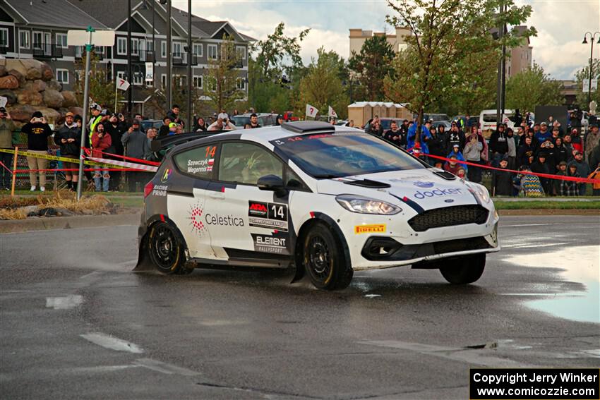 Georgie Megennis / Michael Szewczyk Ford Fiesta Rally3 on SS20, Sanford Center.