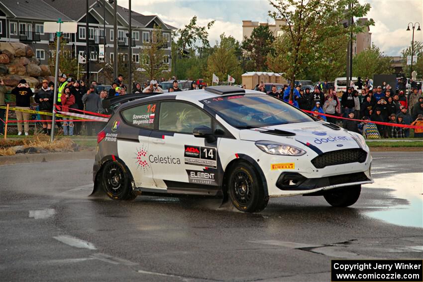 Georgie Megennis / Michael Szewczyk Ford Fiesta Rally3 on SS20, Sanford Center.