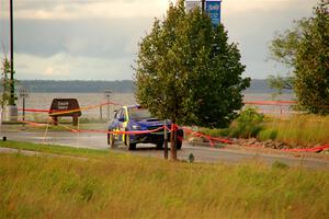 Travis Pastrana / Rhianon Gelsomino Subaru WRX ARA25L on SS20, Sanford Center.