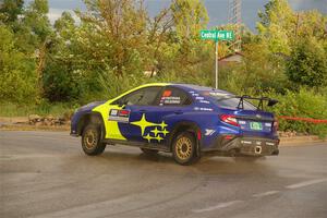 Travis Pastrana / Rhianon Gelsomino Subaru WRX ARA25L on SS20, Sanford Center.