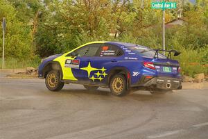 Travis Pastrana / Rhianon Gelsomino Subaru WRX ARA25L on SS20, Sanford Center.